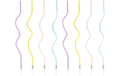 Partydeco Geburtstagskerzen gedreht mix, 14 cm, 8 Stück