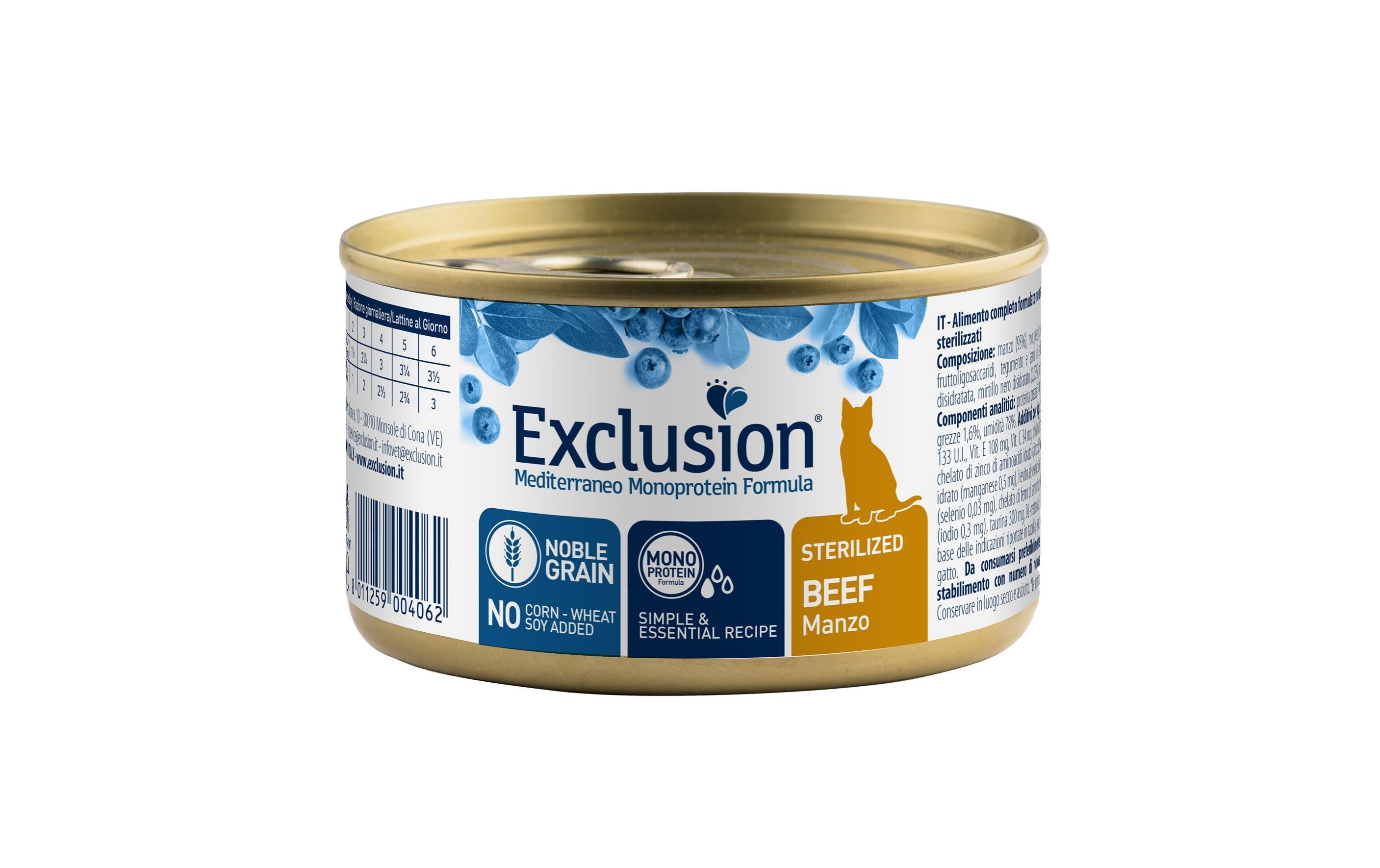 Exclusion Cat Sterilized Beef 85g Mediterraneo Monoprotein