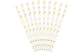 Partydeco Papierstrohhalme Herze gold, 19.5 cm, 20 Stück