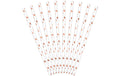 Partydeco Papierstrohhalme Herze roségold, 19.5 cm, 20 Stück