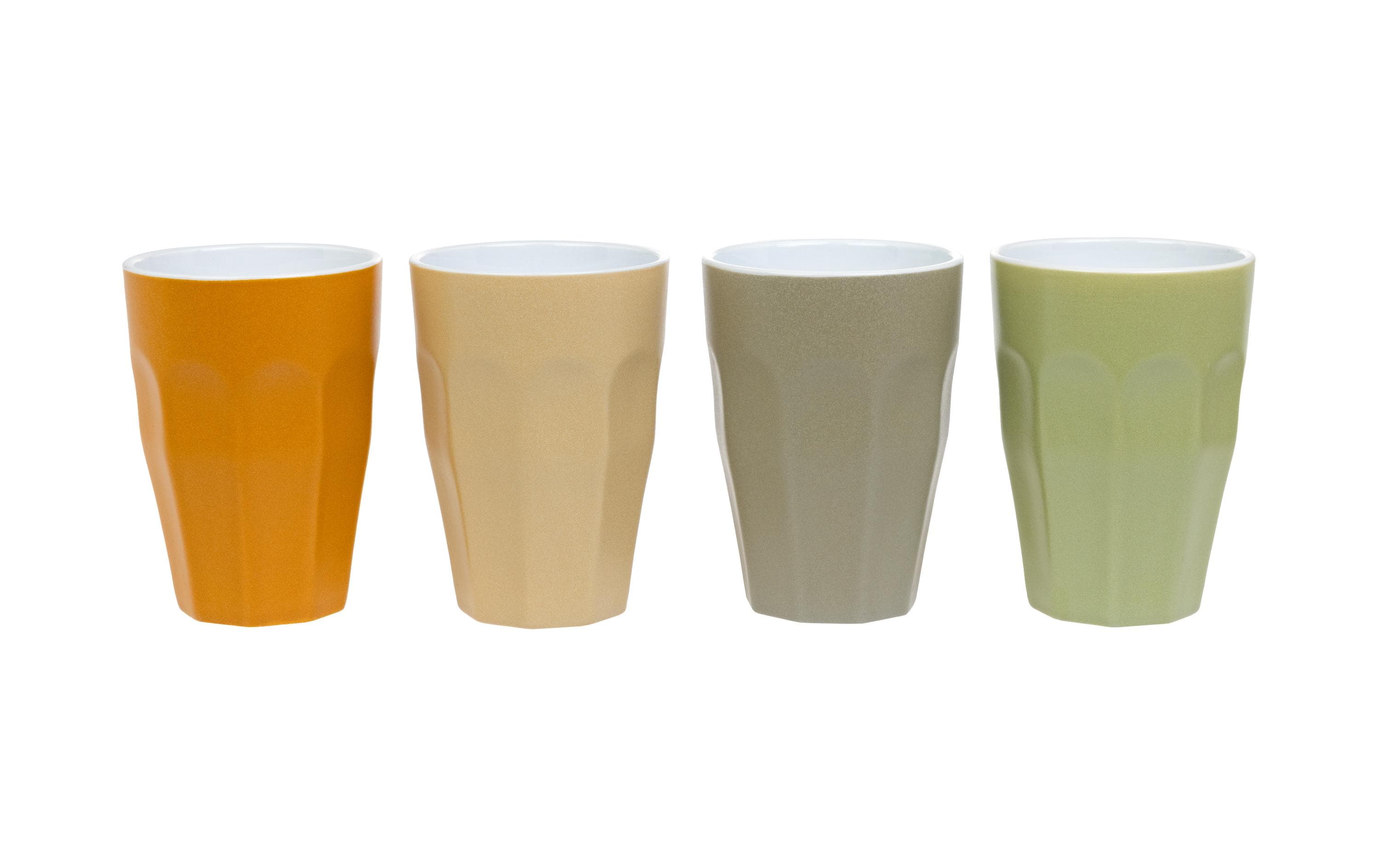 FURBER Becher 4er Set 330ml Farbig Porzellan, 330ml