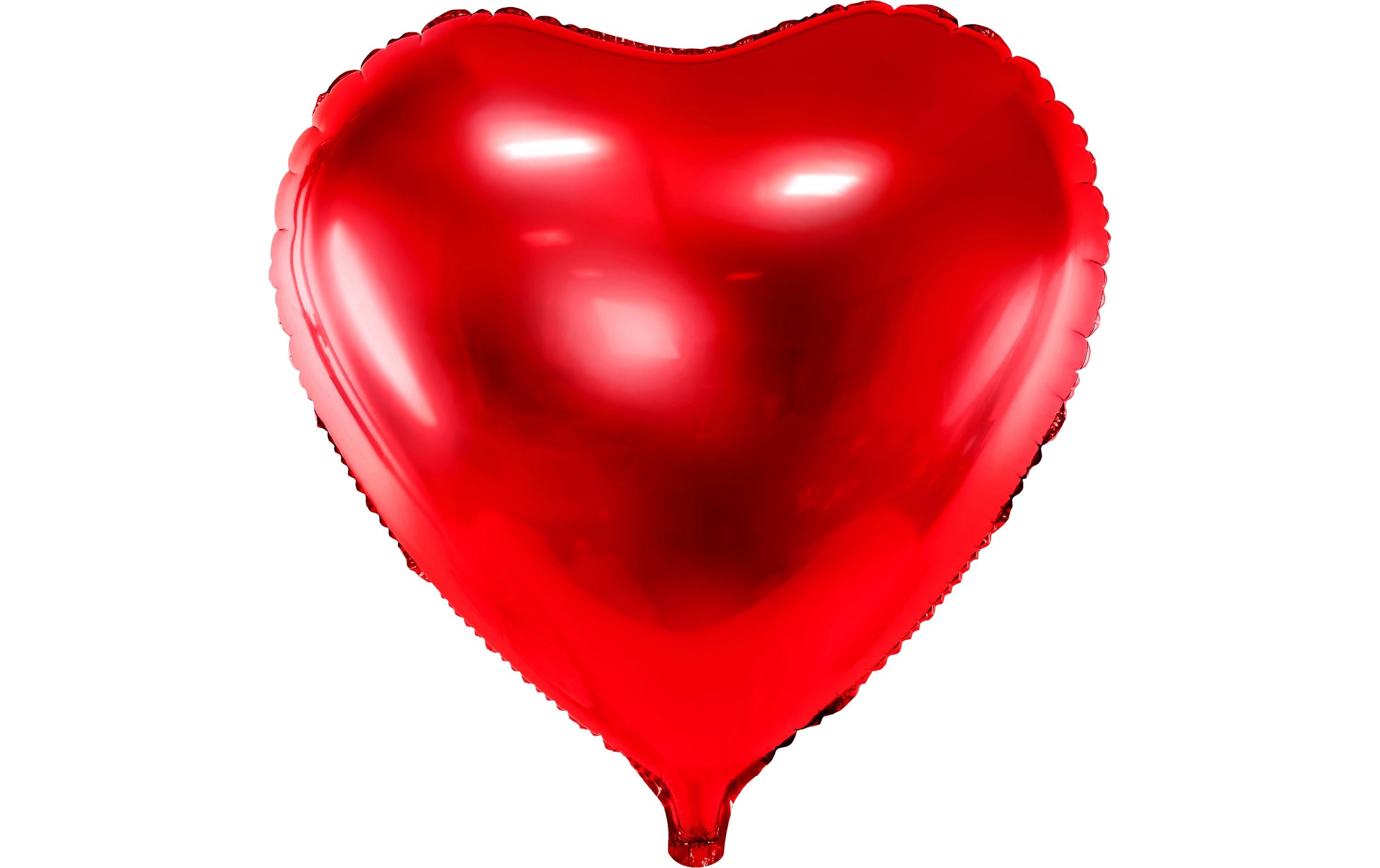 Partydeco Folienballon Herz rot, 45 cm
