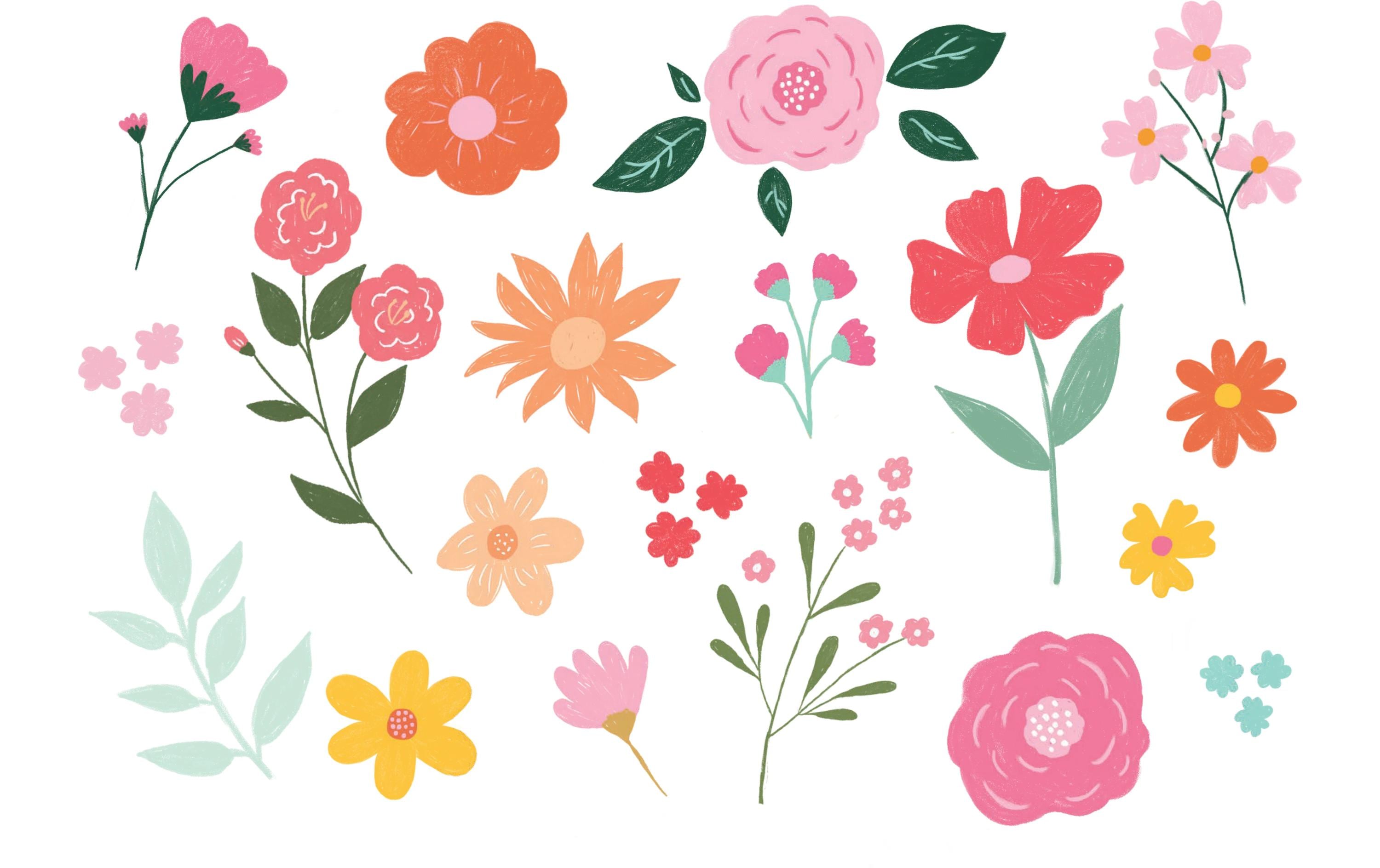 Partydeco Tattoos Blumen mix