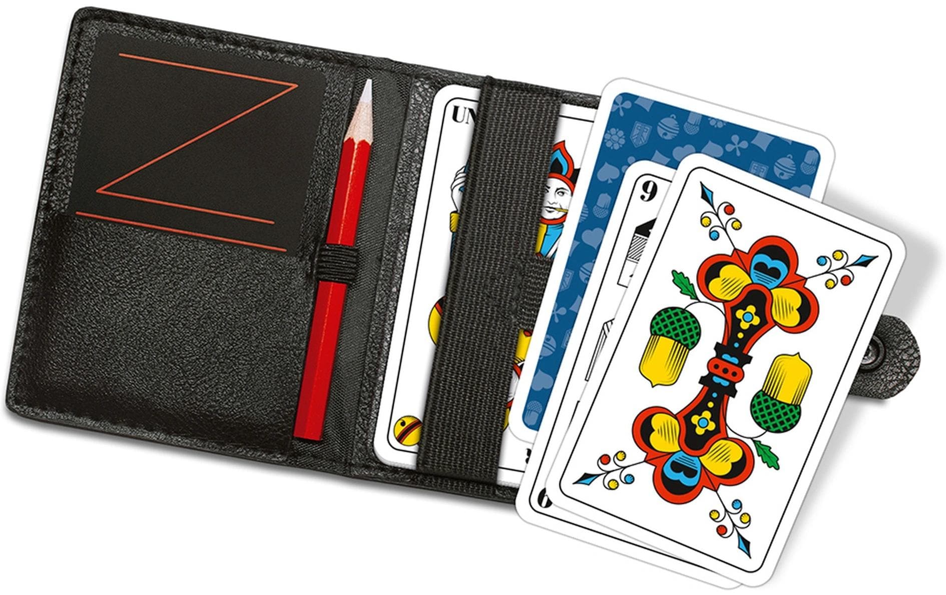 Jasskarten mit DE Motiven im Mini-Etui