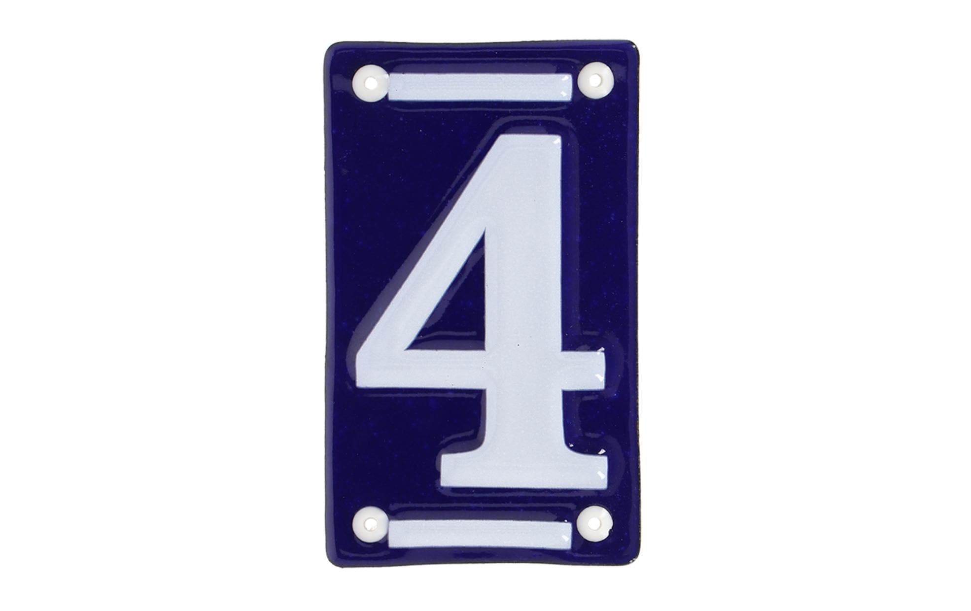 Esschert Design Hausnummer 4, Emaille Eisen, 7x0.5x11.8 cm (LxTxH)