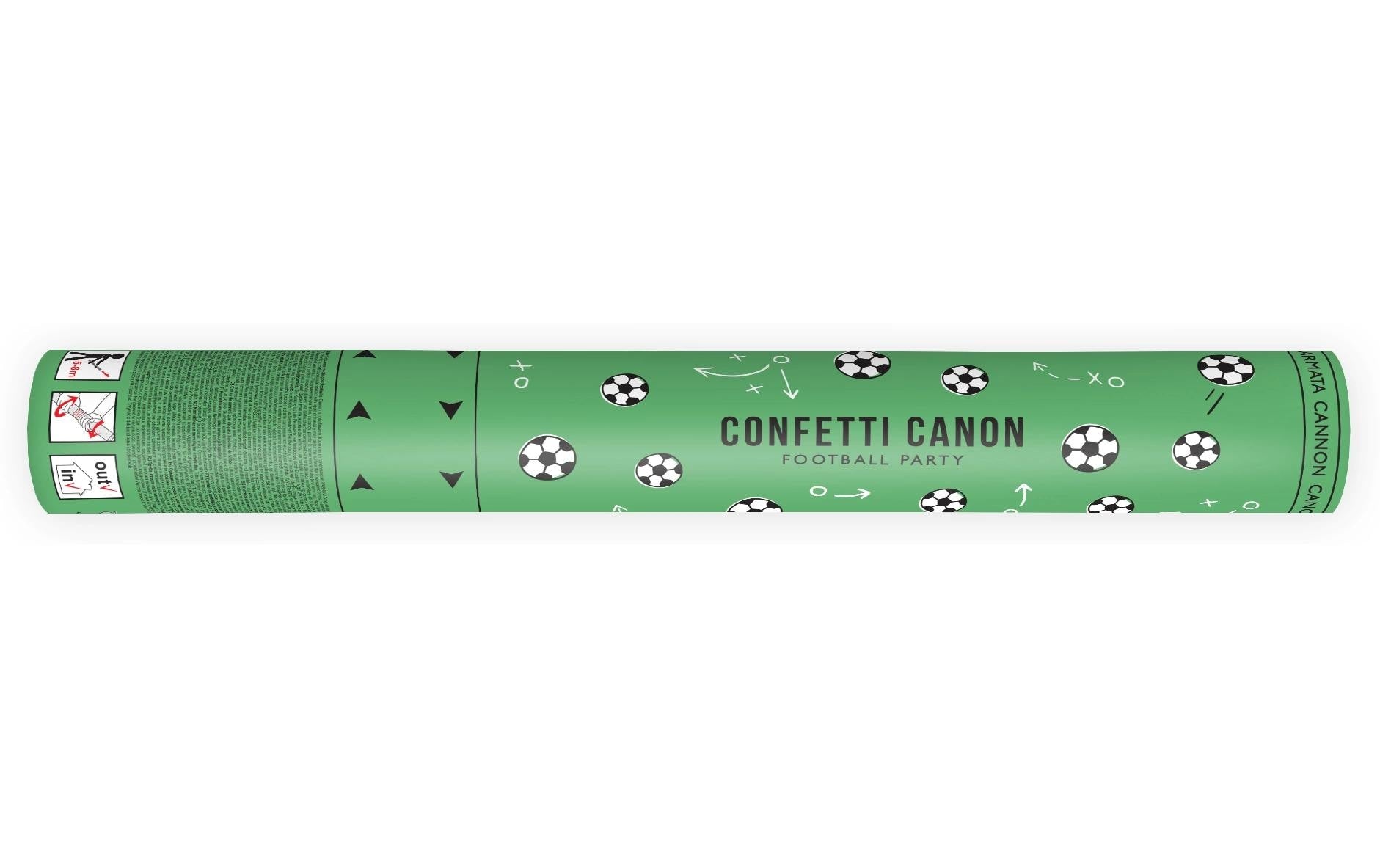 Partydeco Konfettikanone Fussball mix, 40 cm