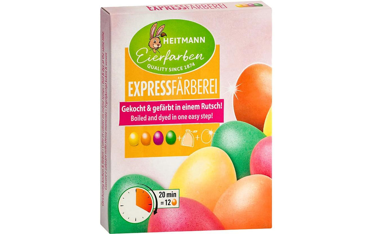 B&H Eiermalfarben Express Gelb, Gelb-Orange, Orange, Pink, Grün