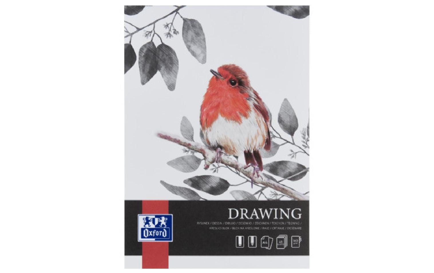 Oxford Art Zeichenblock A4 160g/qm, 40 Blatt