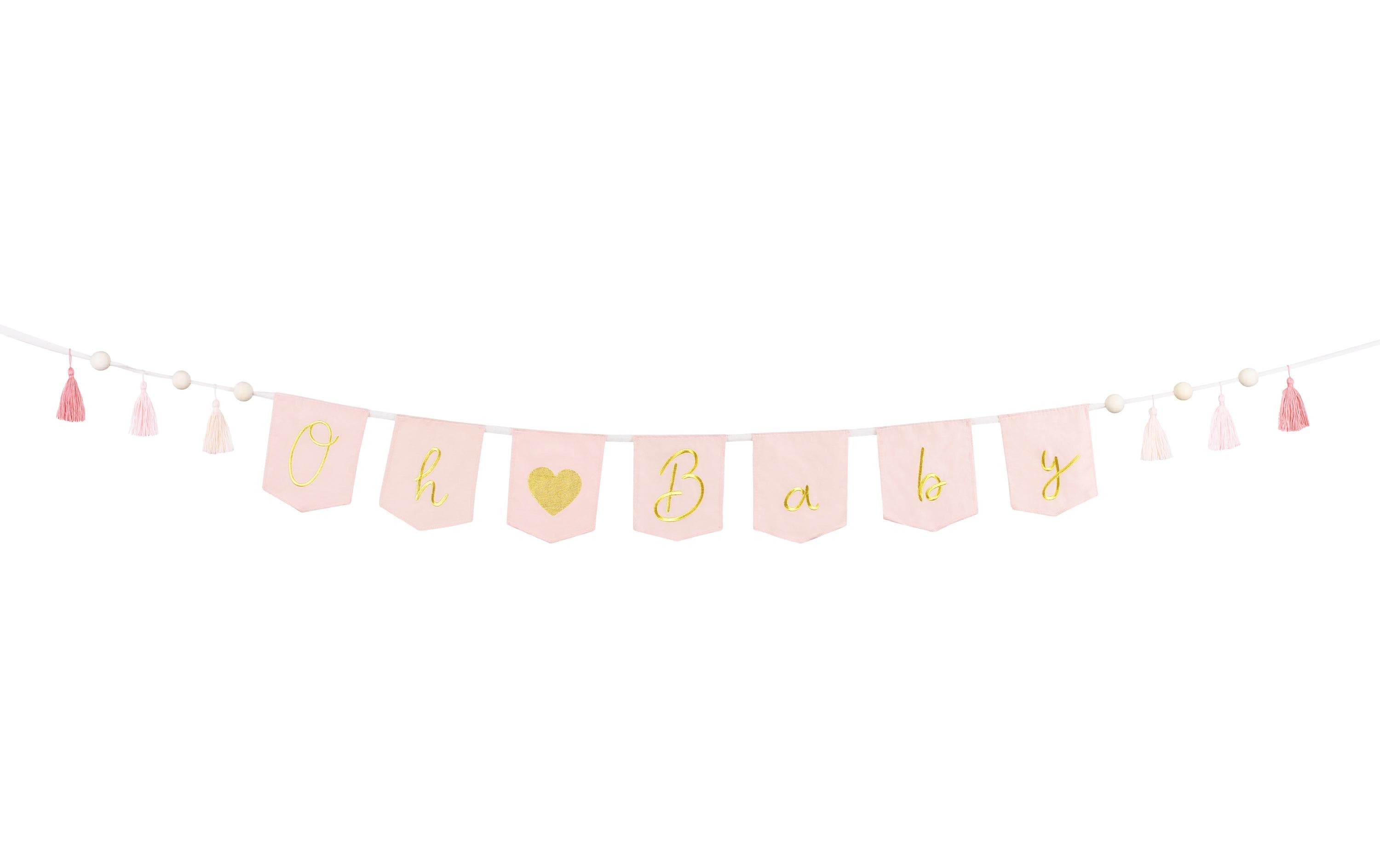 Partydeco Girlande Oh Baby hellrosa, 2.5 m