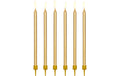 Partydeco Geburtstagskerzen gold, 12.5 cm, 12 Stück