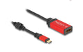 Delock USB-C - DP Adapter, 20cm rot, 8K 30Hz mit HDR Funktion