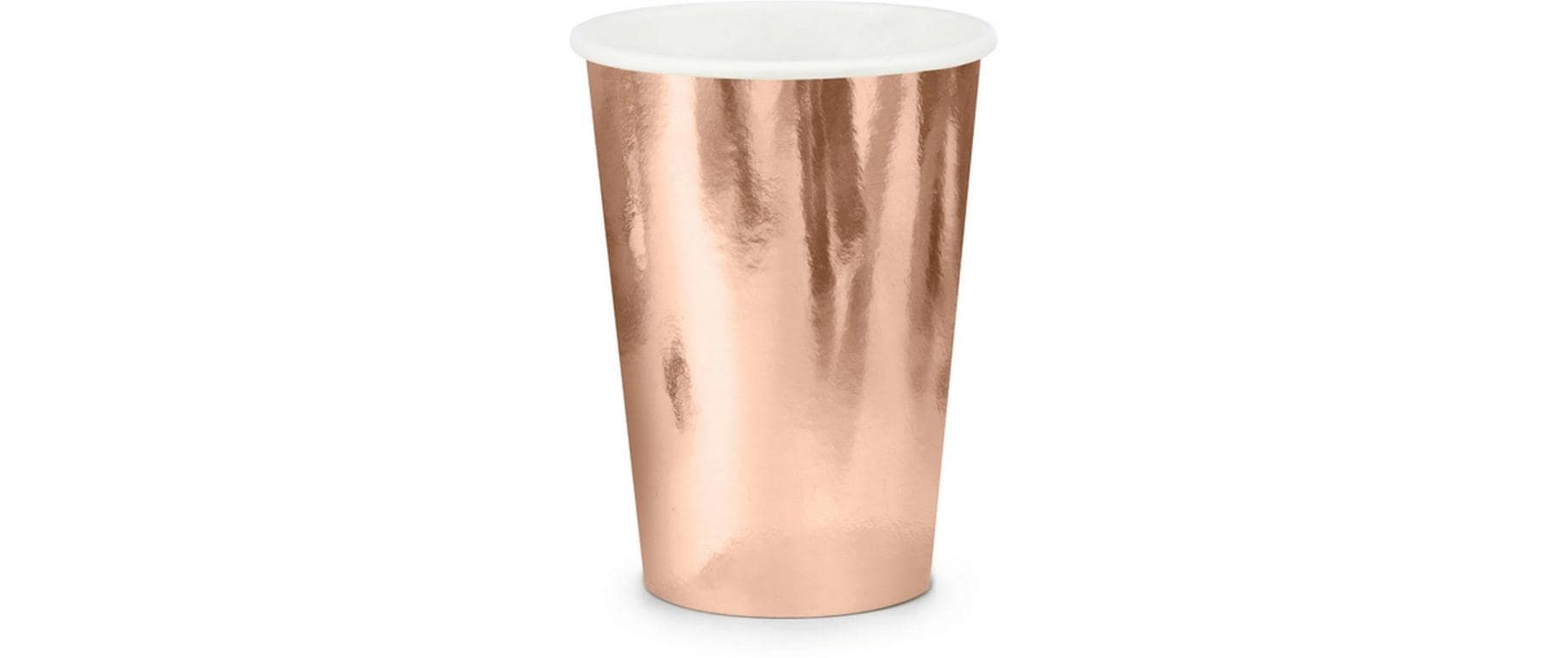 Partydeco Becher uni rosegold 220ml, 6 Stück