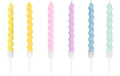 Partydeco Geburtstagskerzen gedreht mix, 8.5cm, 6 Stück