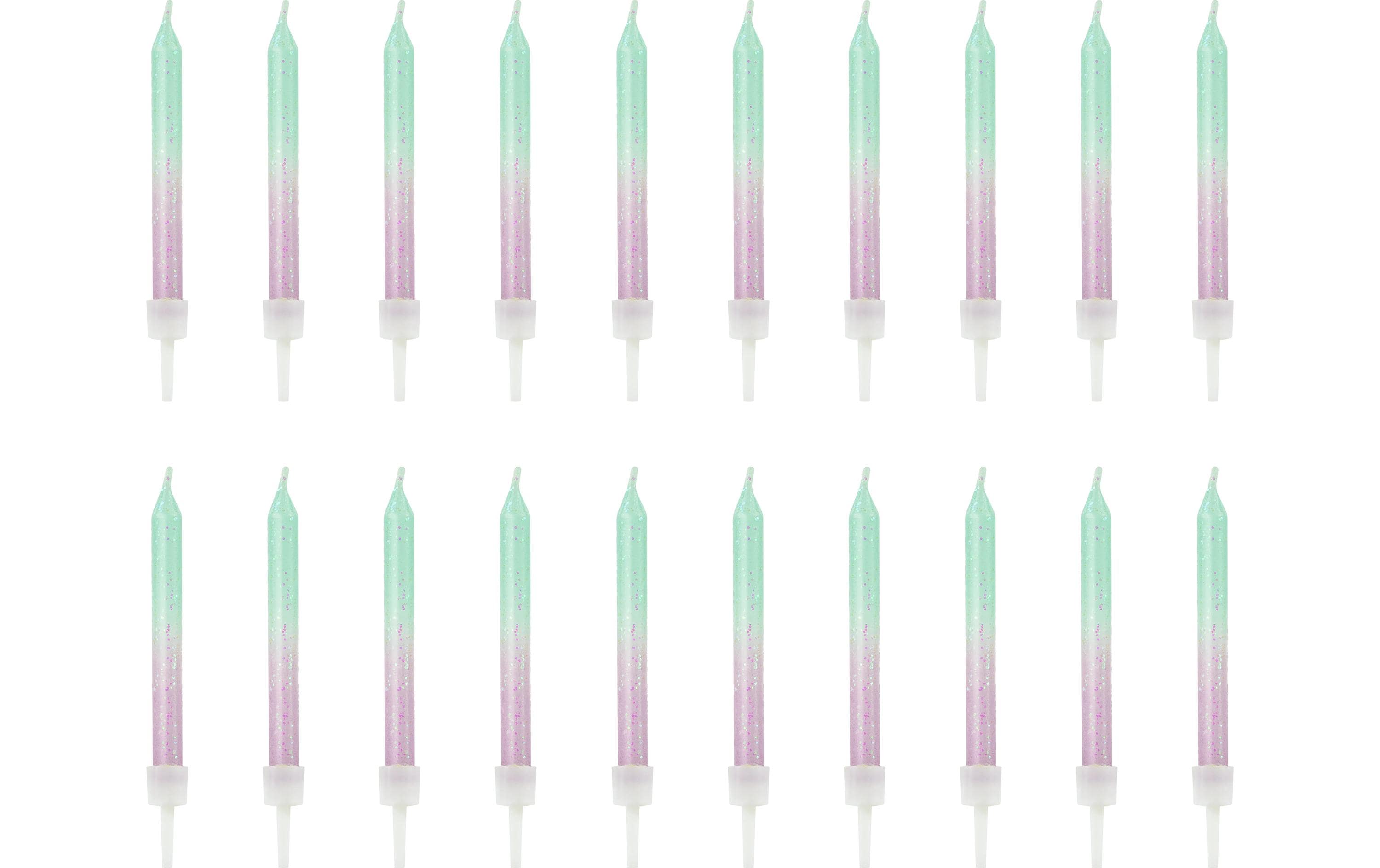 Partydeco Geburtstagskerzen Ombre 6 cm, 20 Stück