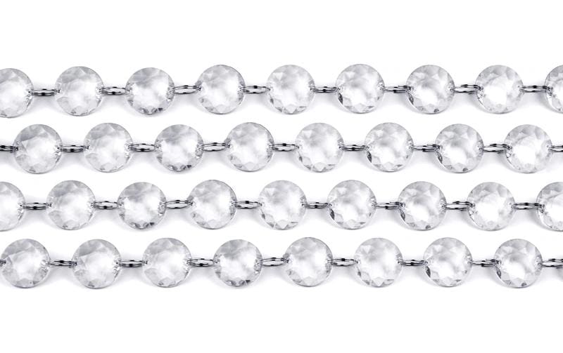 Partydeco Girlande Kristall farblos, 1 m