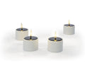 STT Solar Tealights 4pcs 4LED, ww, 6.5x5cm, white