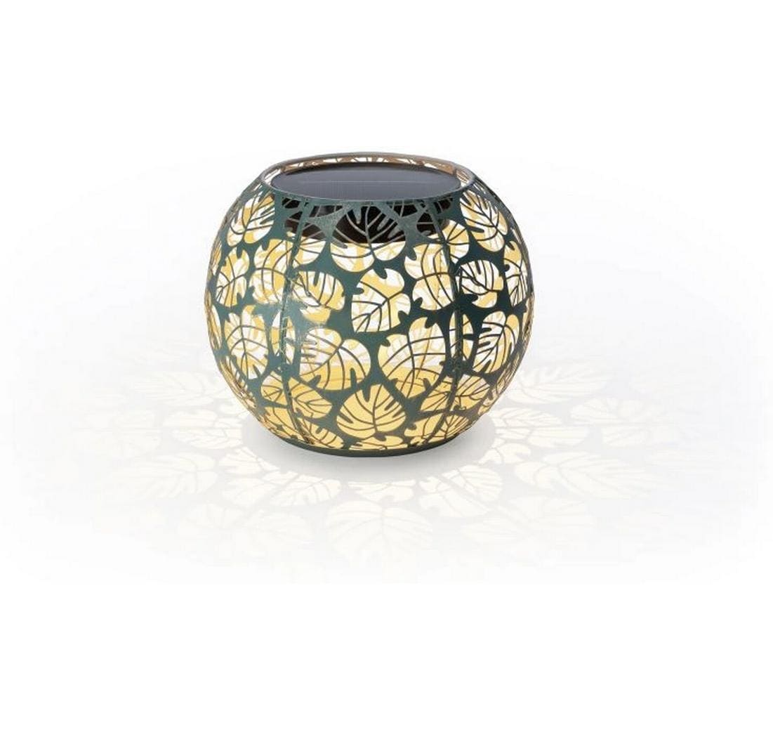 STT Solar Antic Globe Monstera 1LED ww, 22x18cm, dark green