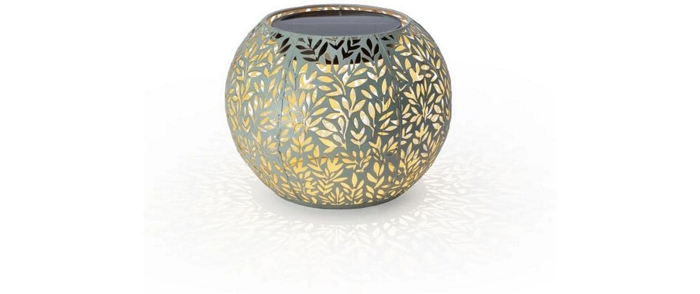 STT Solar Antic Globe Mistral 1LED ww, 22x18cm, light mint