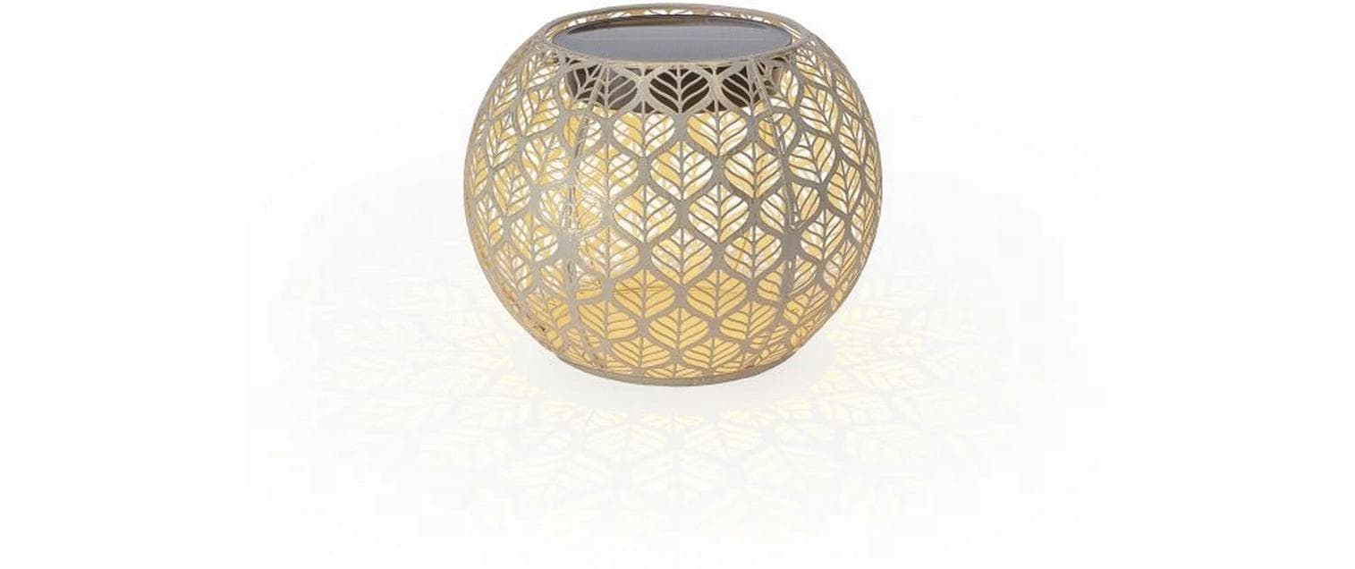 STT Solar Antic Globe Grafic 1LEDww, 22x18cm, light beige