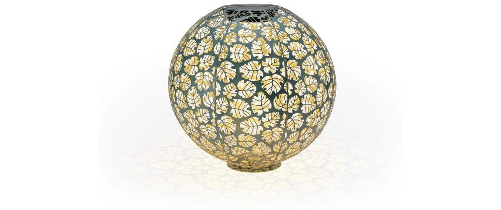 STT Solar Antic Ball Monstera 40 1LED ww, D40cm, dark green