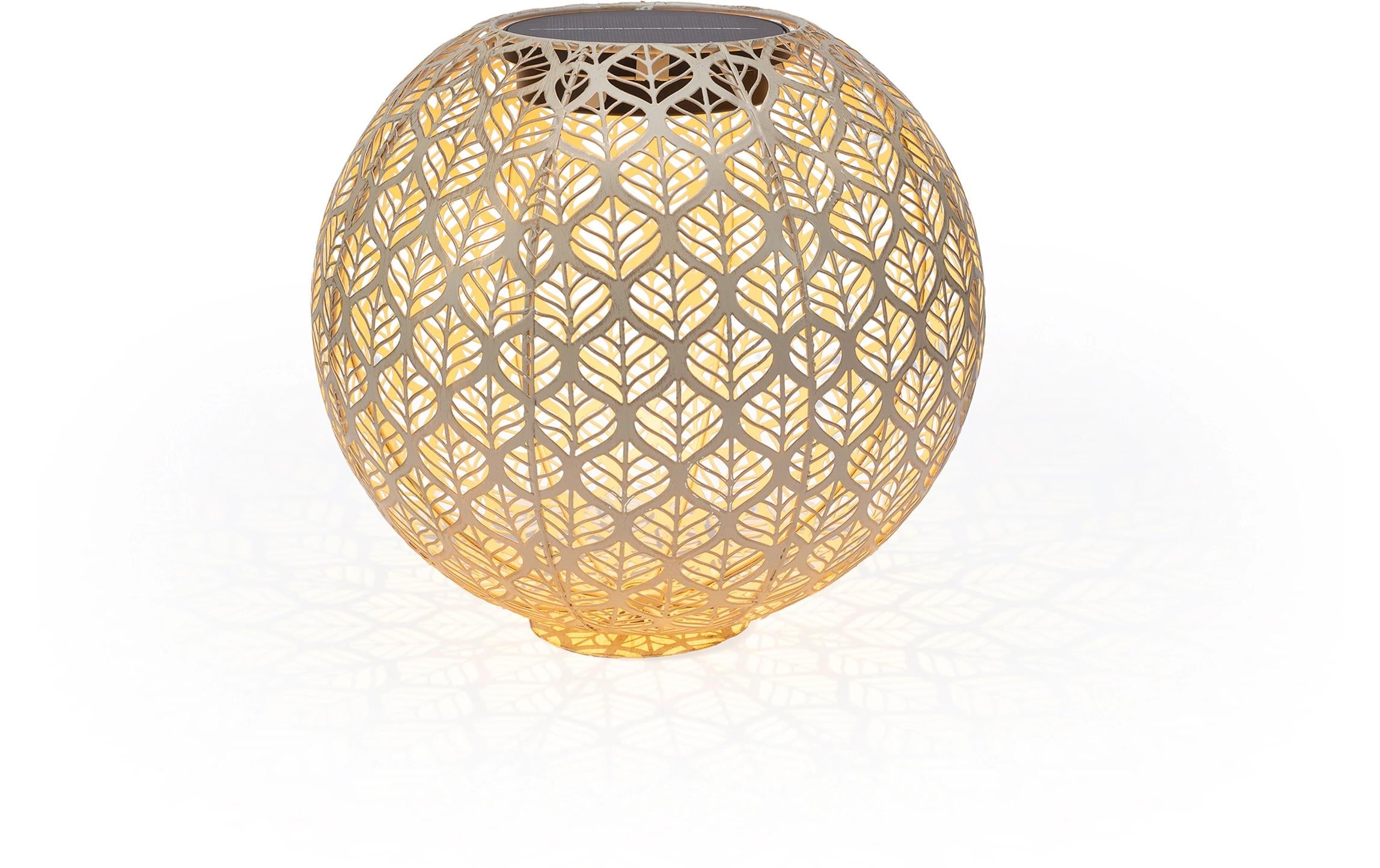 STT Solar Antic Ball Grafic 30 1LED ww, D30cm, light beige