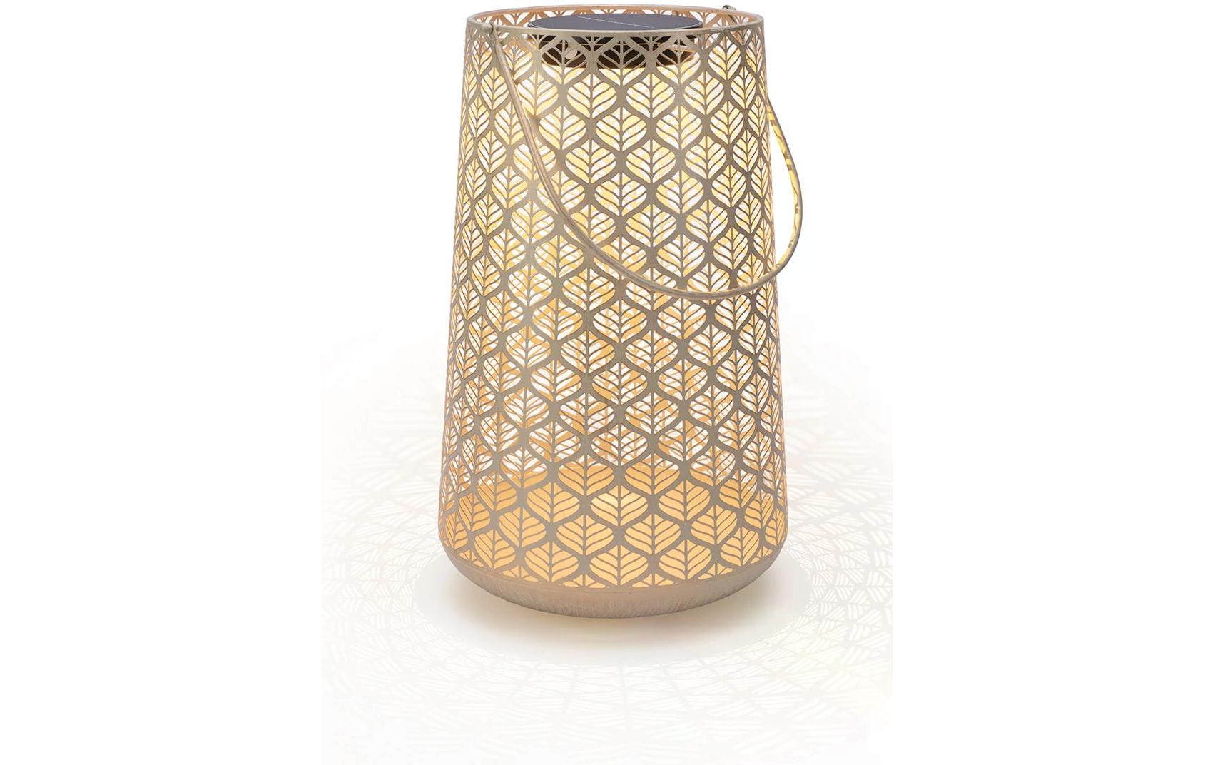 STT Solar Antic Lantern Grafic 1LEDww, 46x28cm, light beige