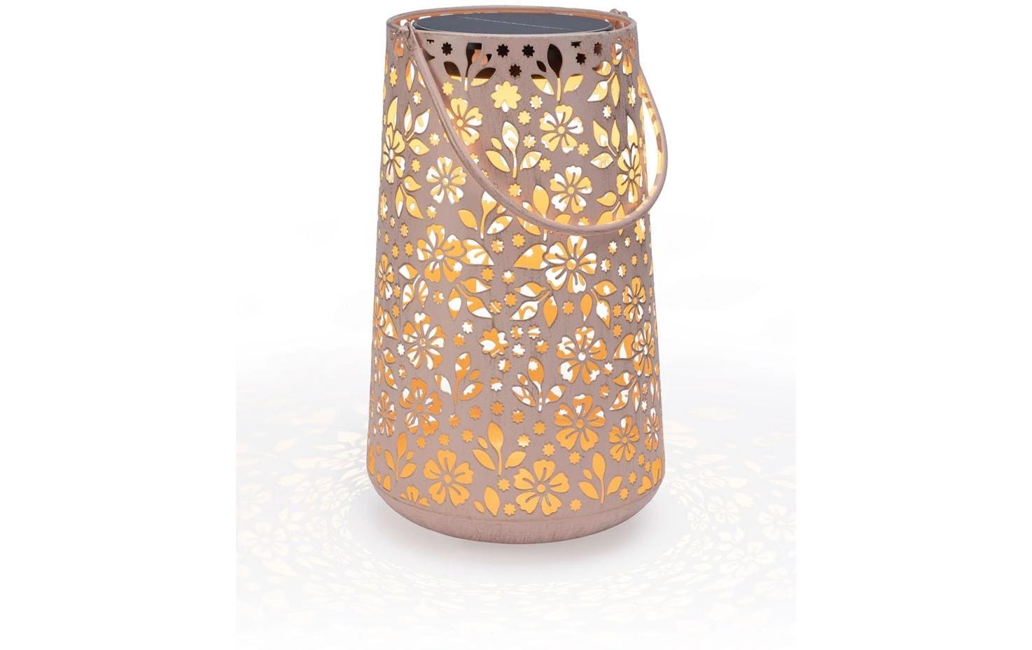 STT Solar Antic Lantern Carrera 1LED ww, 32.5x20cm, pale ros