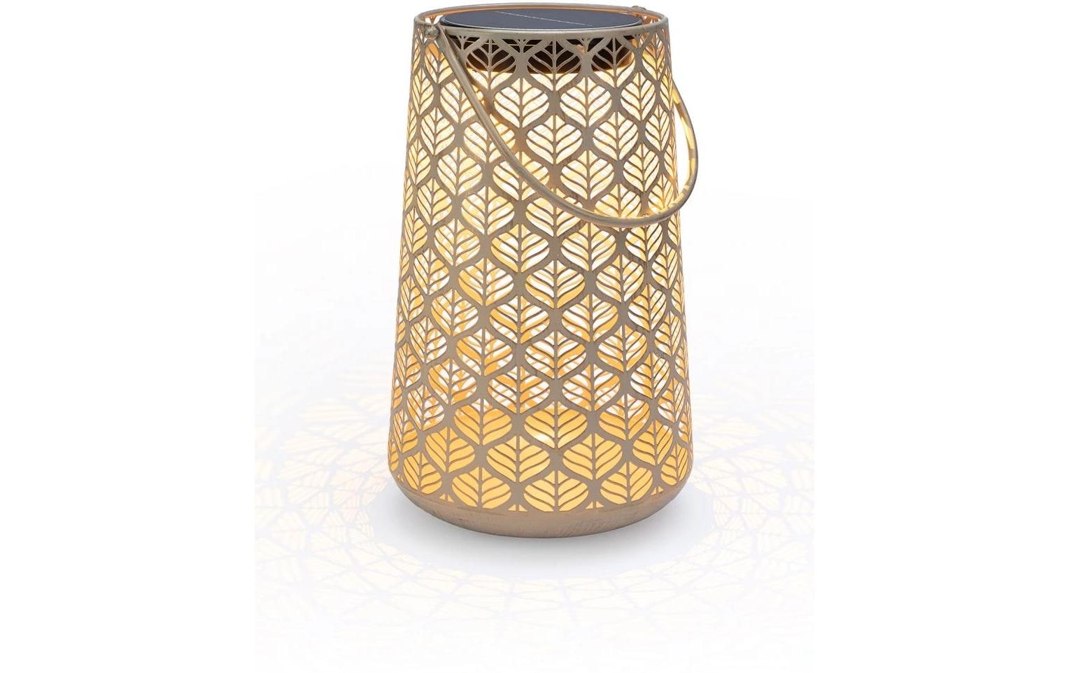 STT Solar Antic Lantern Grafic 1LEDww,32.5x20cm,light beige