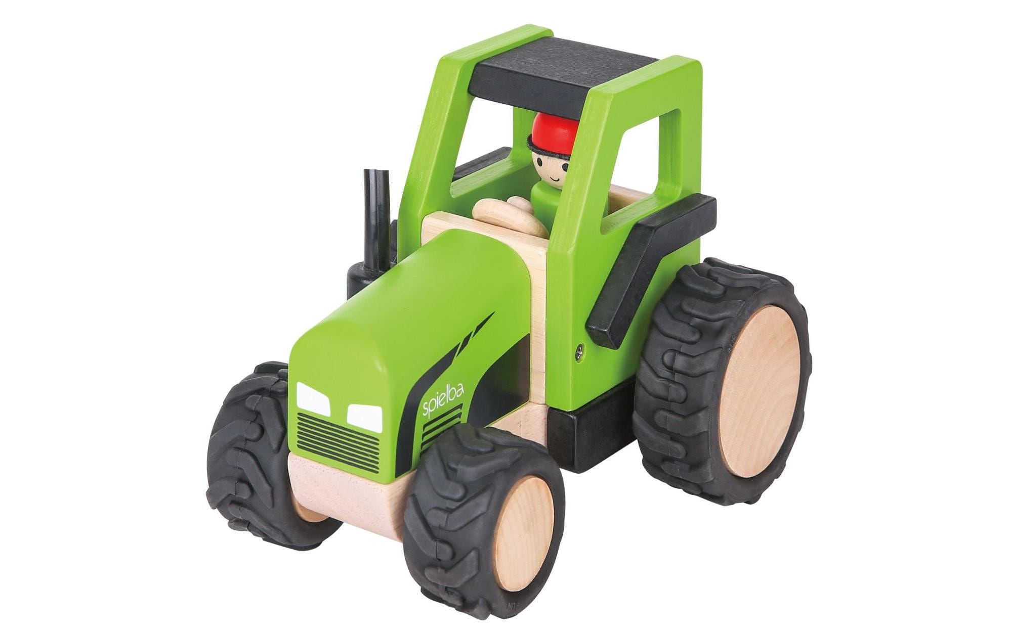 Traktor mit Figur FSC Holz