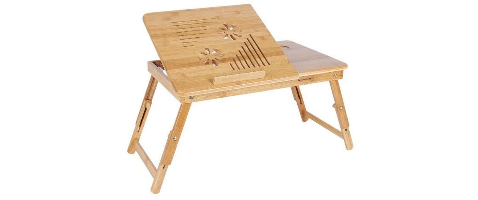 Songmics Laptopständer, Bambus, verstellbar