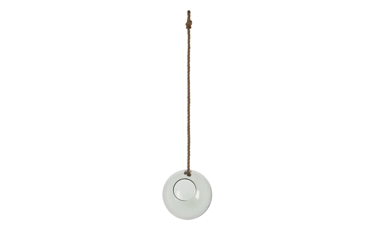 Esschert Design Glaskugel zum bepflanzen, S Glas, Jute, 15x15 cm (DxH)