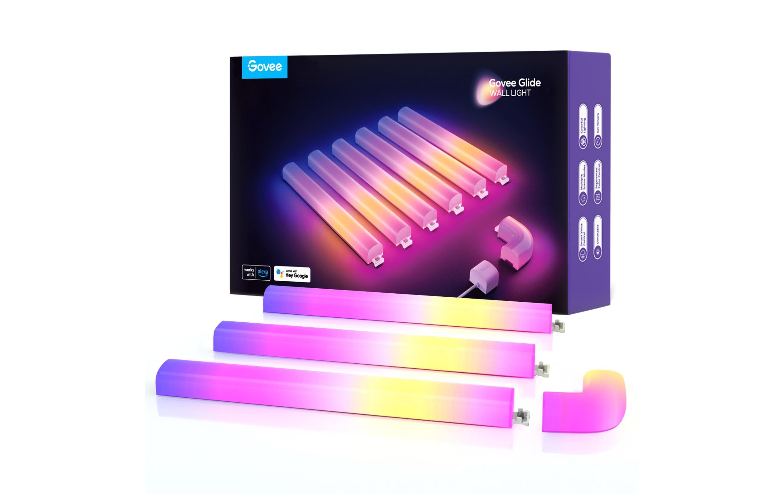 Govee Wandleuchte Glide 6+1 WiFi, RGBIC, 12V/3A
