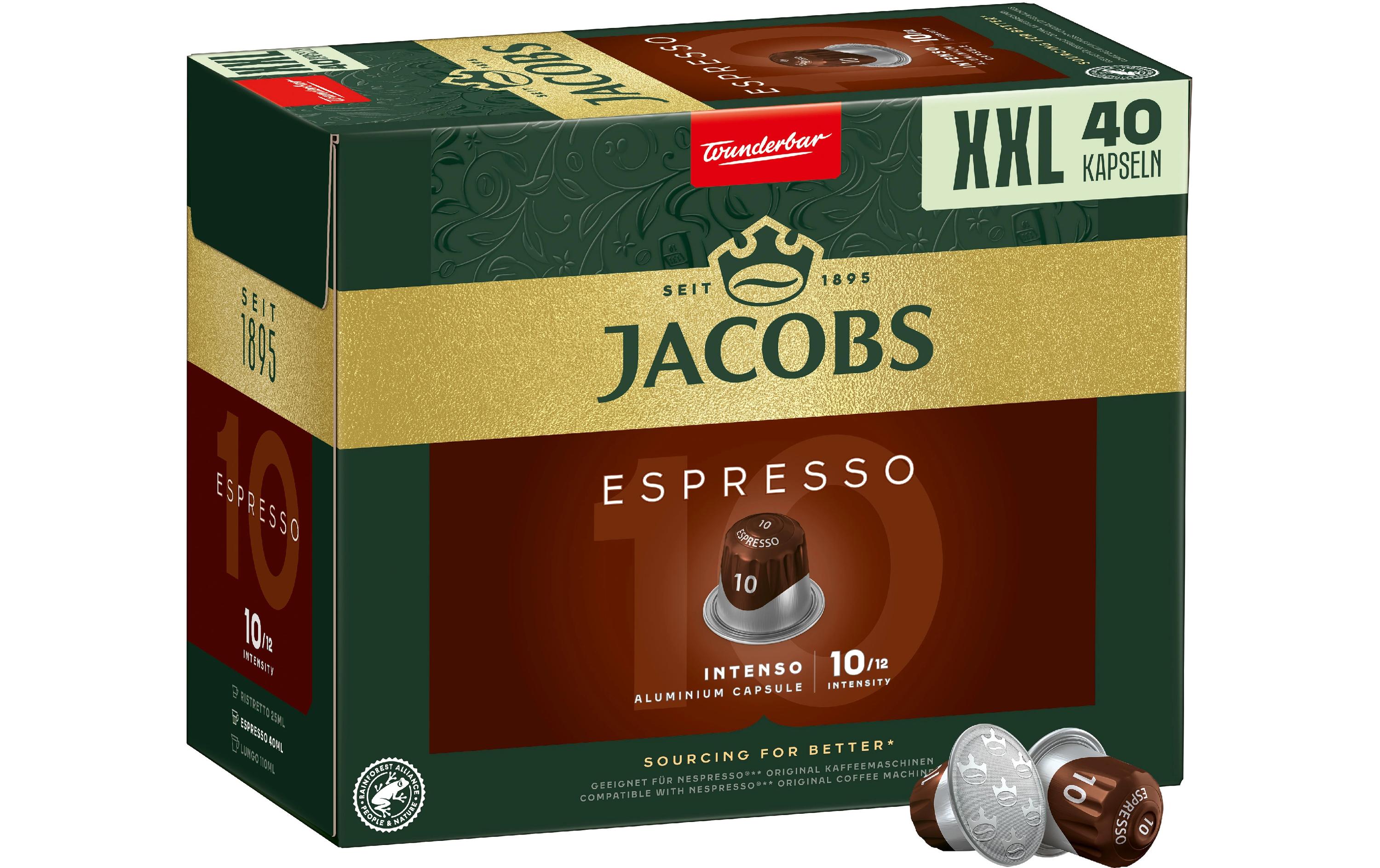Jacobs Kaffeekapseln Espresso 10 Intenso 1 Packung à 40 Portionen
