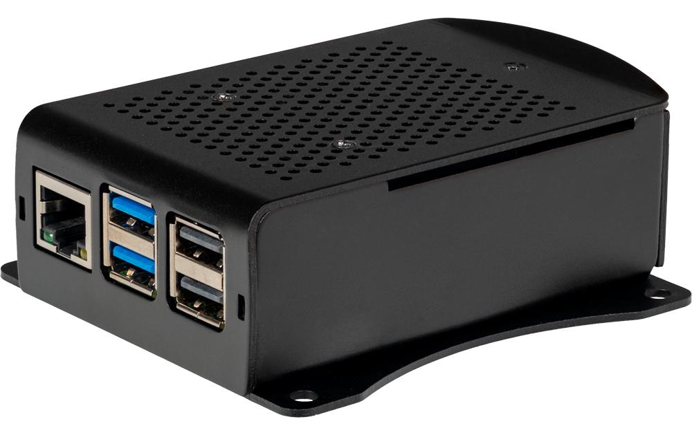 jOY-it Aluminiumgehäuse für Raspberry Pi 5 für Pi 5, schwarz, 98x32x60 mm