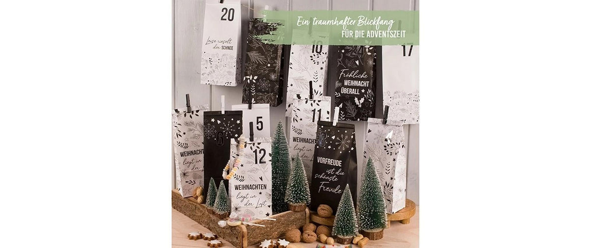 G. Wurm Adventskalender Tüten 24-er Set, 24x34x1 cm (BxHxT)