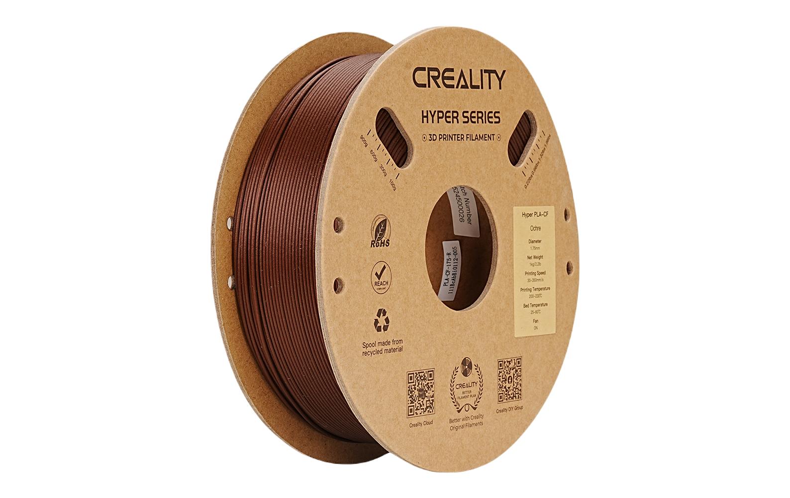 Creality Filament PLA Hyper Karbon Ocker Carbon, 1.75mm Filament, 195-210Grad, 1Kg