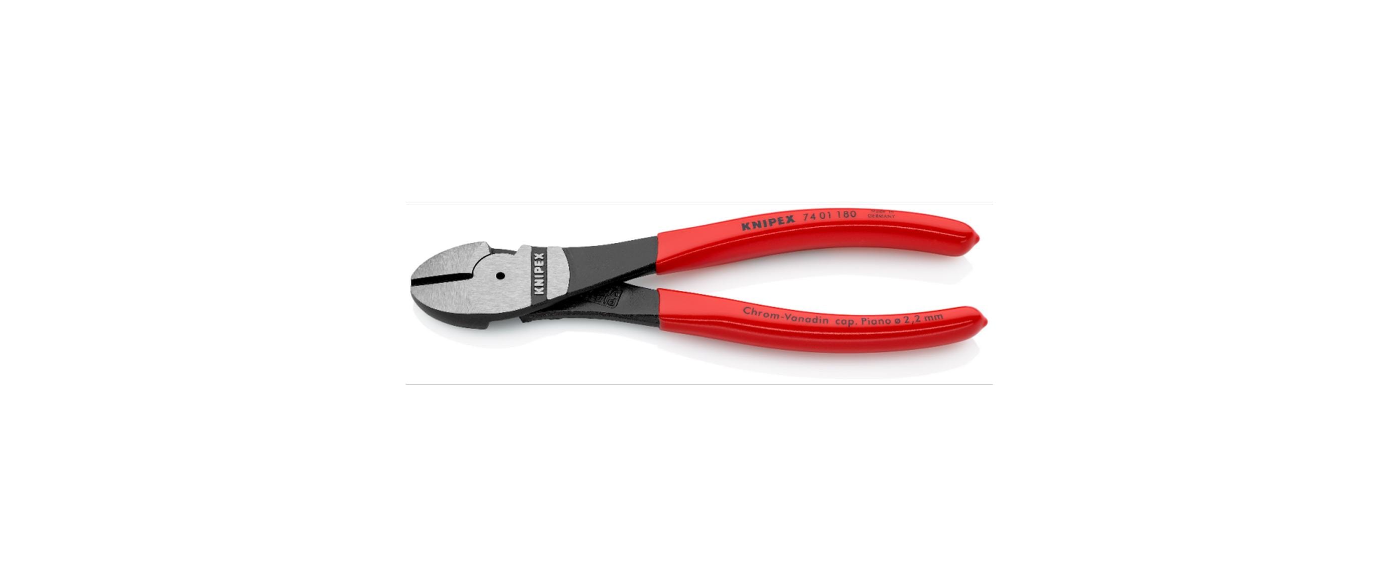 Knipex Kraft-Seitenschneider 180 mm 180 mm Schneide mit Facette