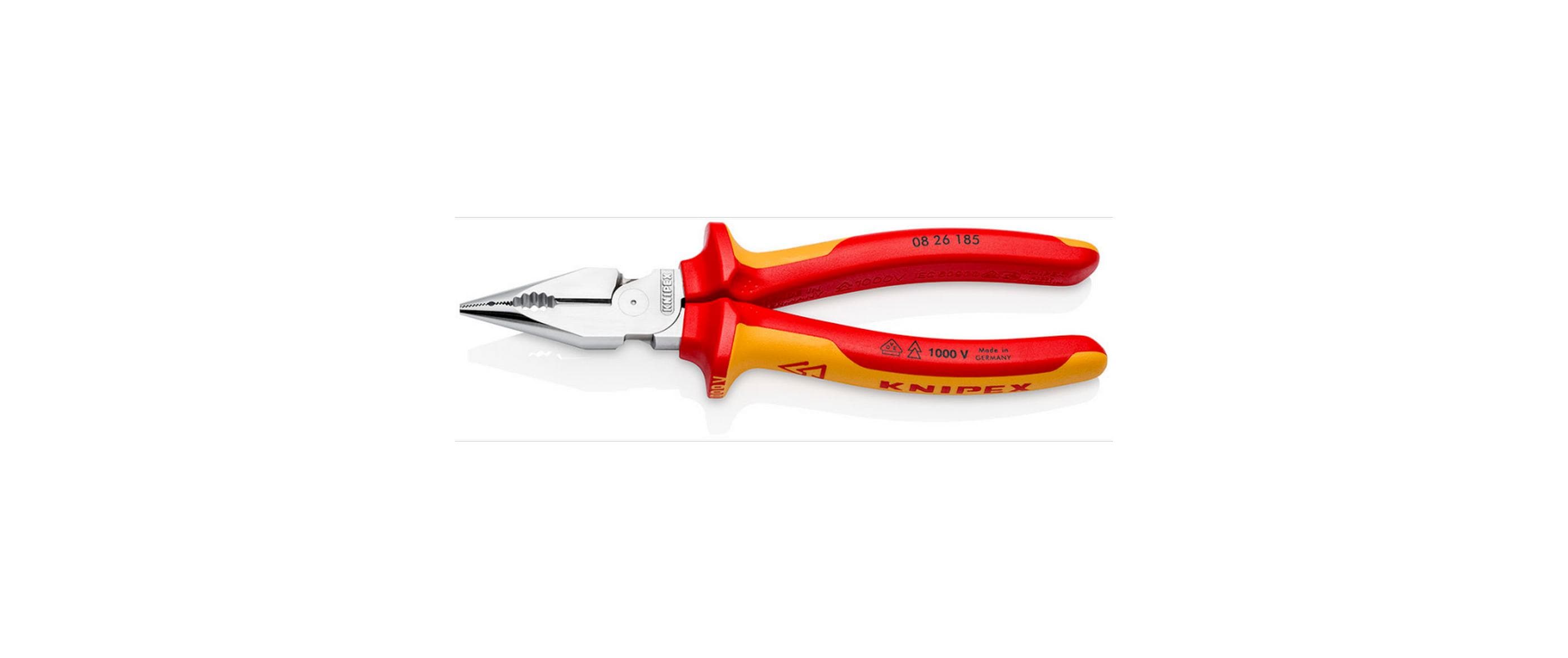 Knipex Spitzkombizange Länge: 185 mm, Griffe isoliert