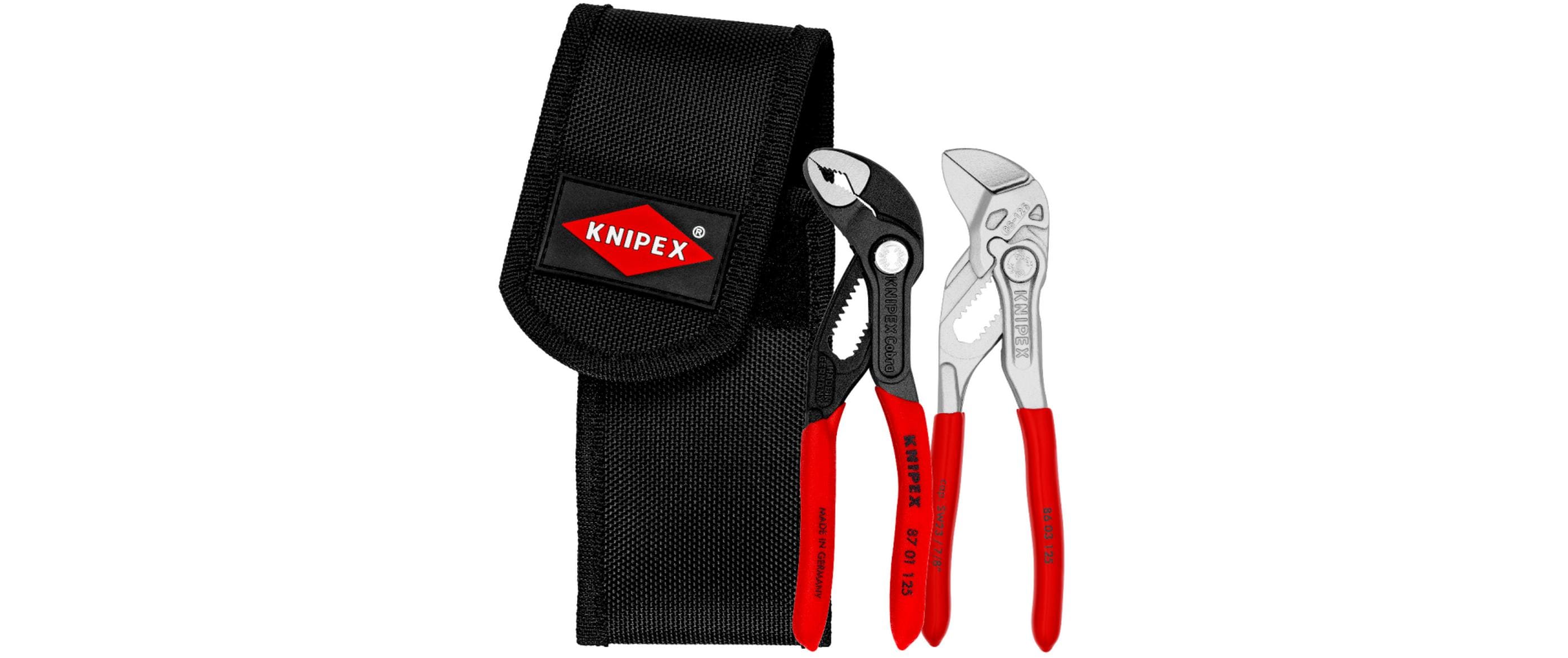 Knipex Minizangen-Set in Gürteltasche 2x Mini-Zangenschlüssel./ Wasserpumpenz.