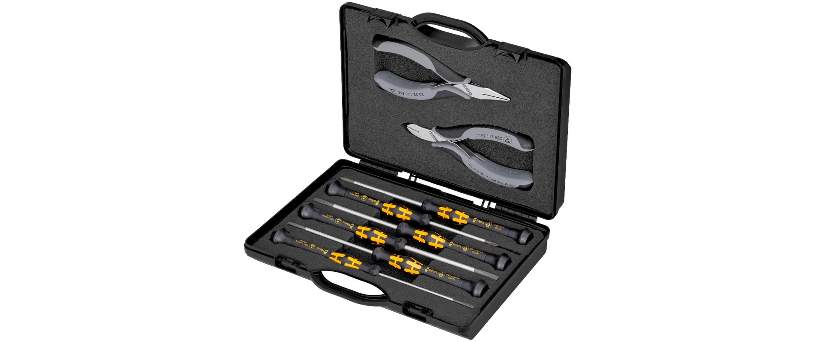 Knipex Elektronikzangen-Set 8-teilig 8x Schraubenz./Greifz.
