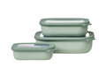 Multischüssel-Set Cirqula rechteckig Set 3-teilig, Farbe nordic sage