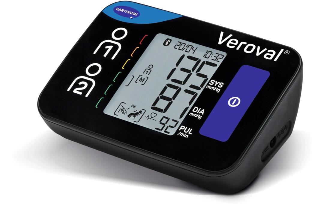 Veroval Blutdruckmessgerät Compact+ Oberarm Dreifachmessung mit App-Verbindung