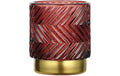 Eglo Windlicht Bezamby Rot/Gold Glas, D 7 cm, H 8 cm, 1 Stück