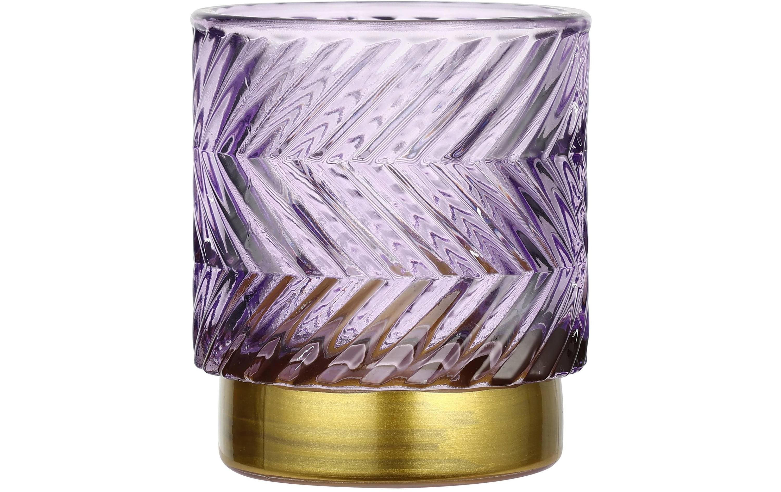 Eglo Windlicht Bezamby Lila/Gold Glas, D 7 cm, H 8 cm, 1 Stück