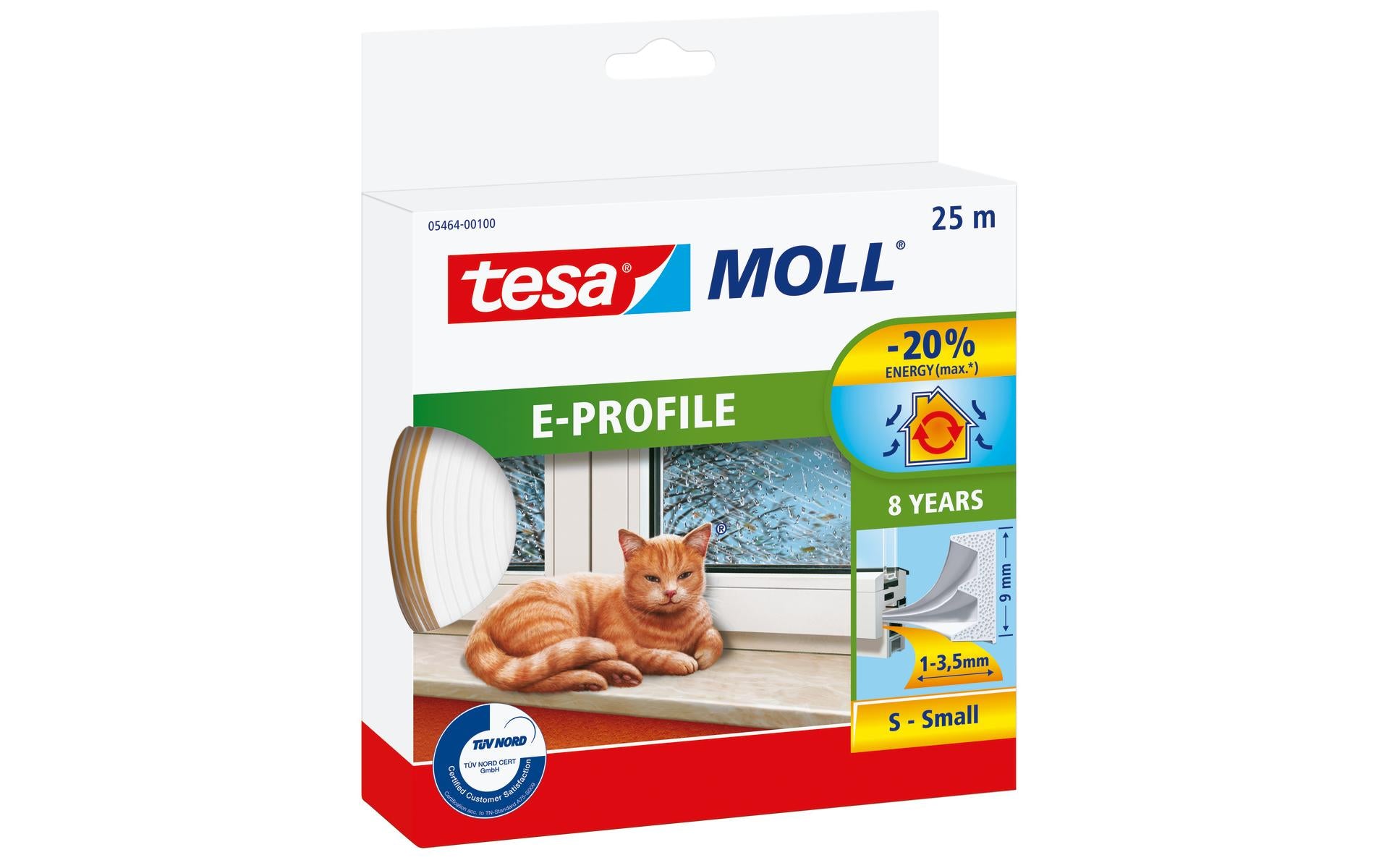 Tesa E-PROFILE WHITE 25M:9MM