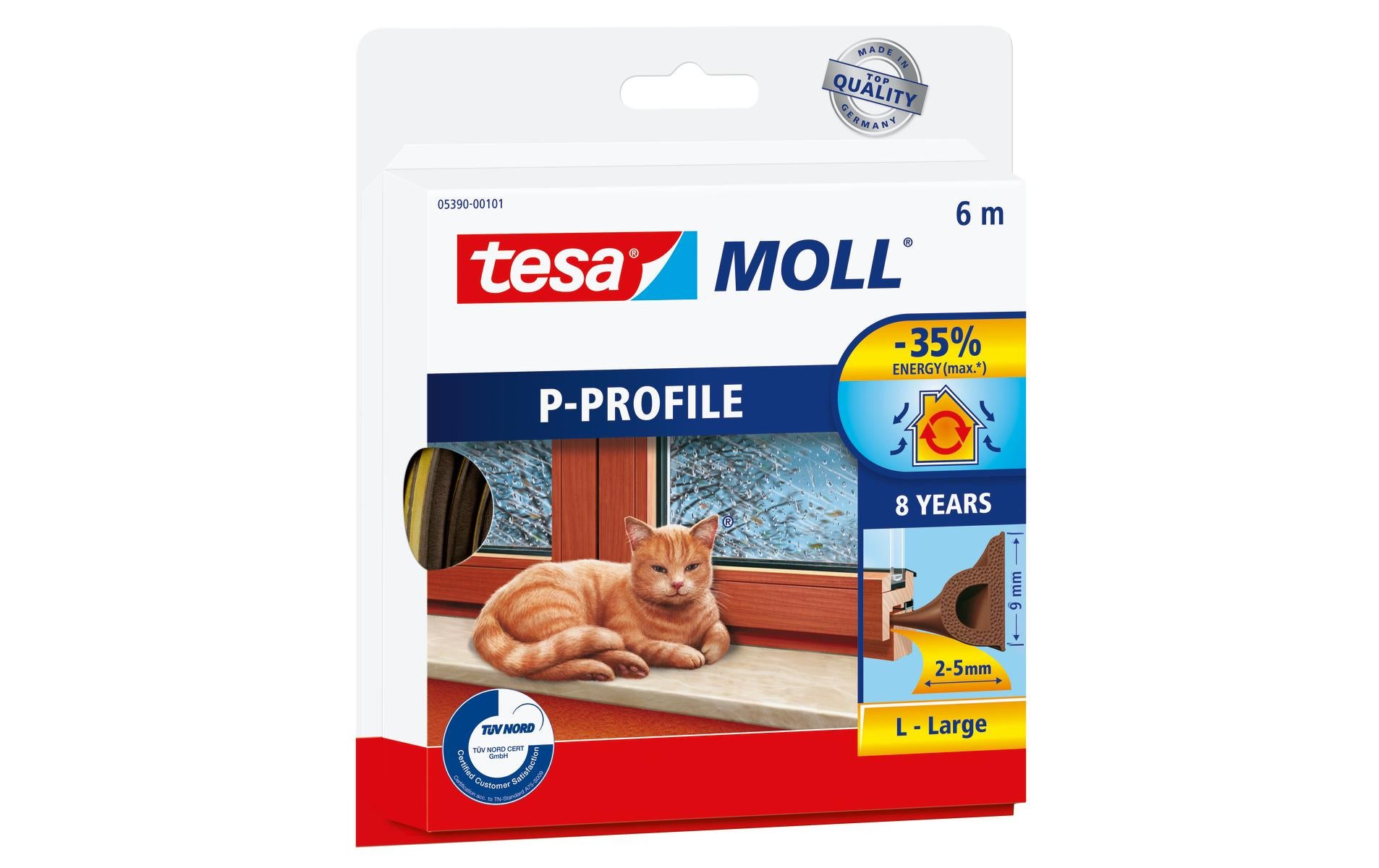 Tesa P-PROFILE BROWN 6M x 9MM