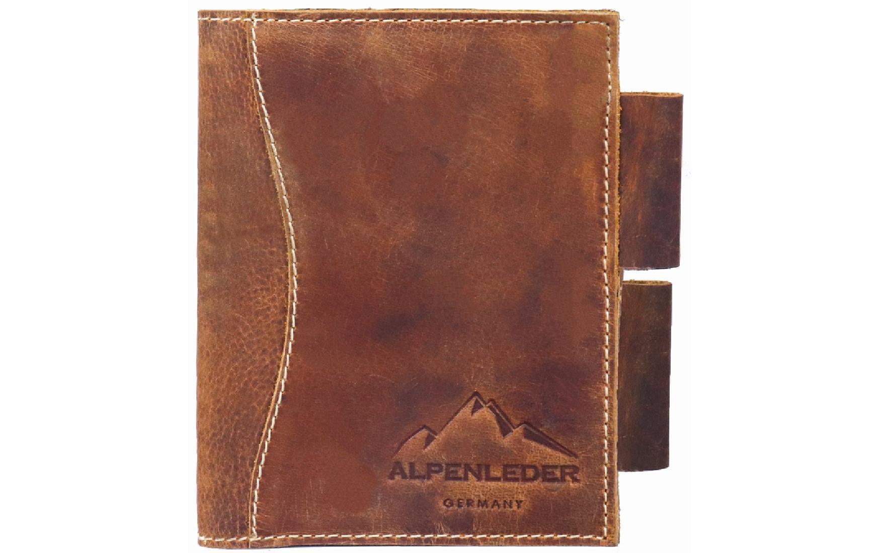 Alpenleder Notizbuch Goethe A6, liniert, wild camel