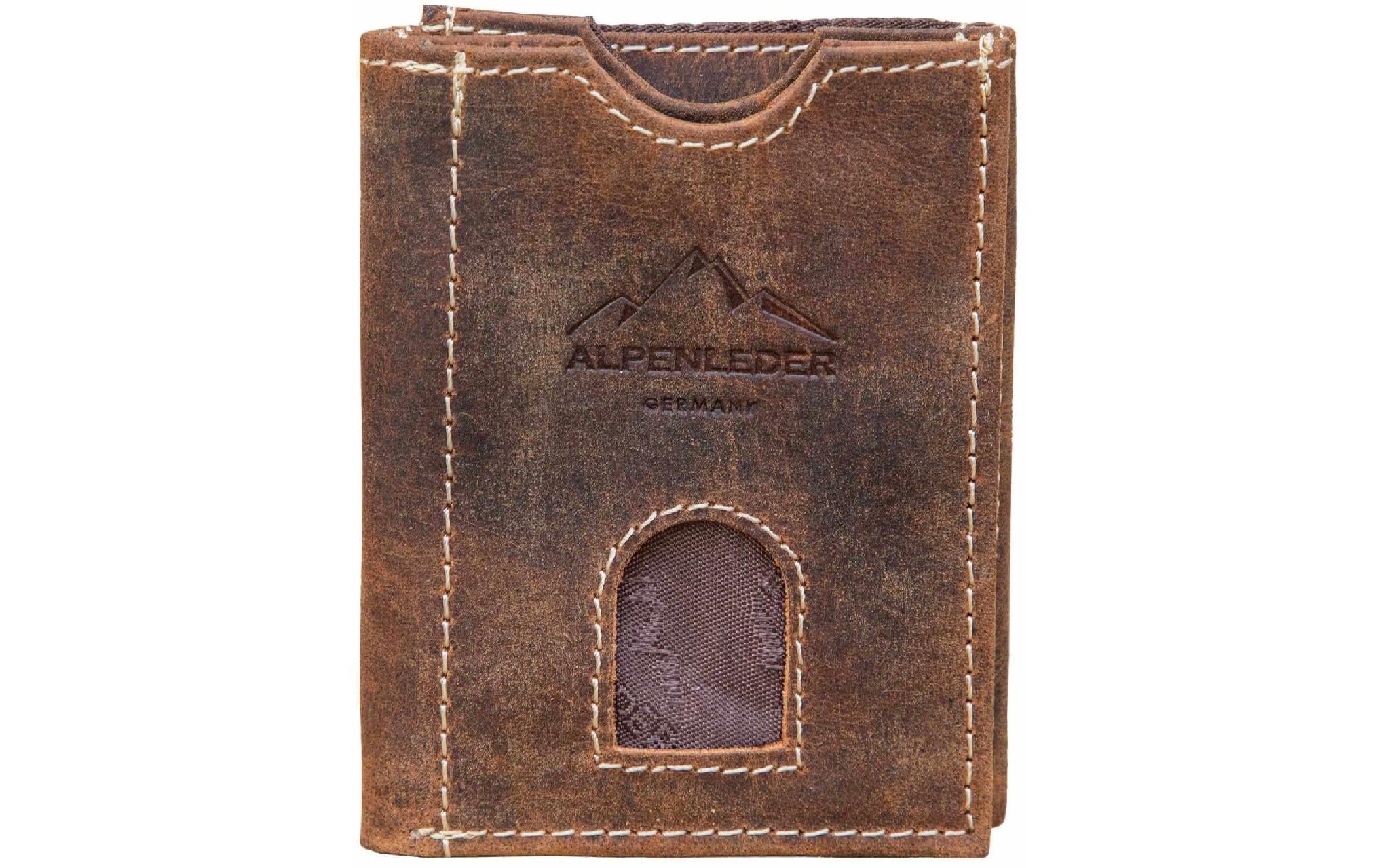 Alpenleder Geldbörse Pocket old havanna