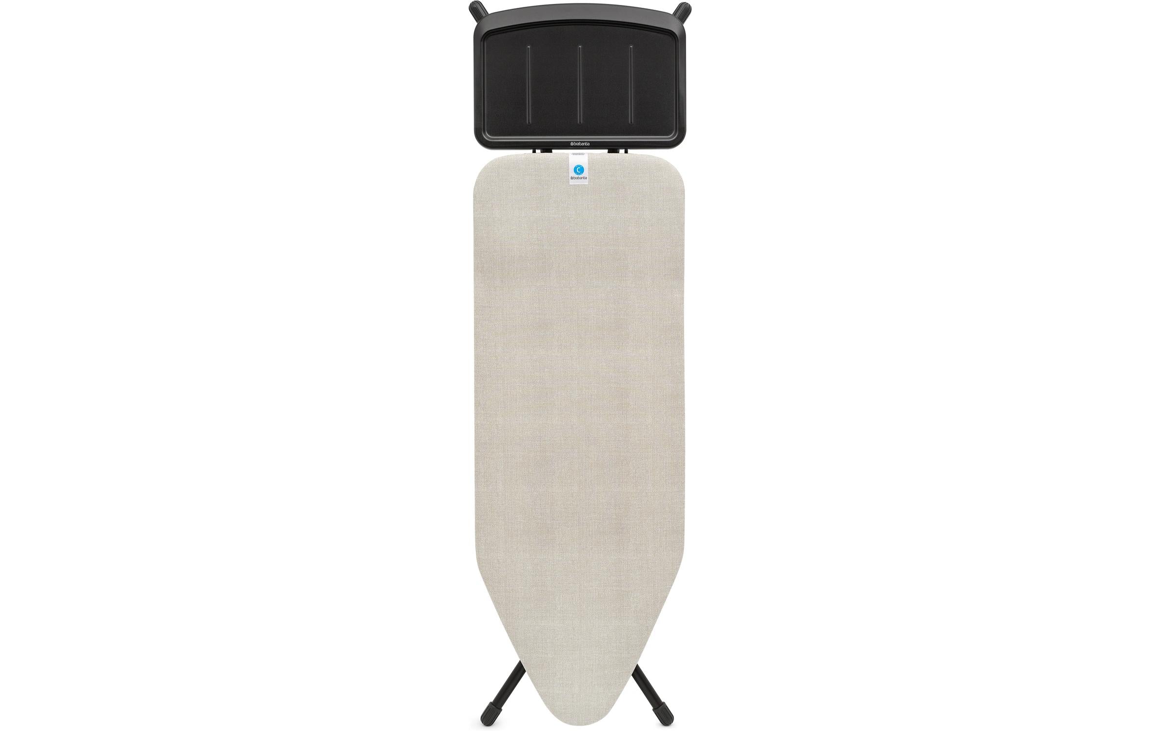 Brabantia Bügeltisch Denim Grey mit Dampfstationsablage Solide, 124 x 45