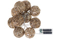 COCON Stroh-Rattan-Kugel Lichterkette outdoor, mit Timer